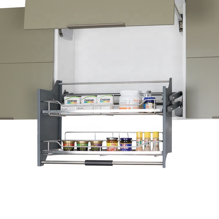 Keuken accessoires liftmand verstelbare trek down planken kast lift mandje