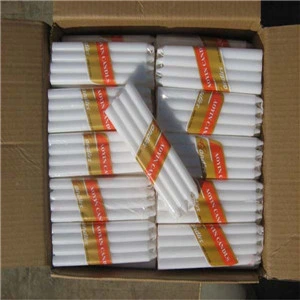 100% Paraffin Wax White House Hold Candle Sale to Brazil