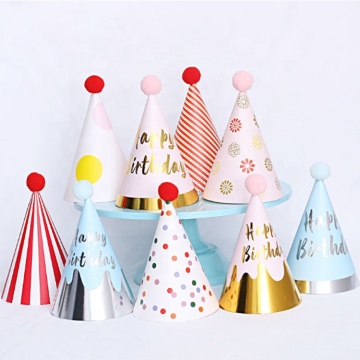 Fluffy Birthday Party Hat for Kids Adults Birthday Party Decoration