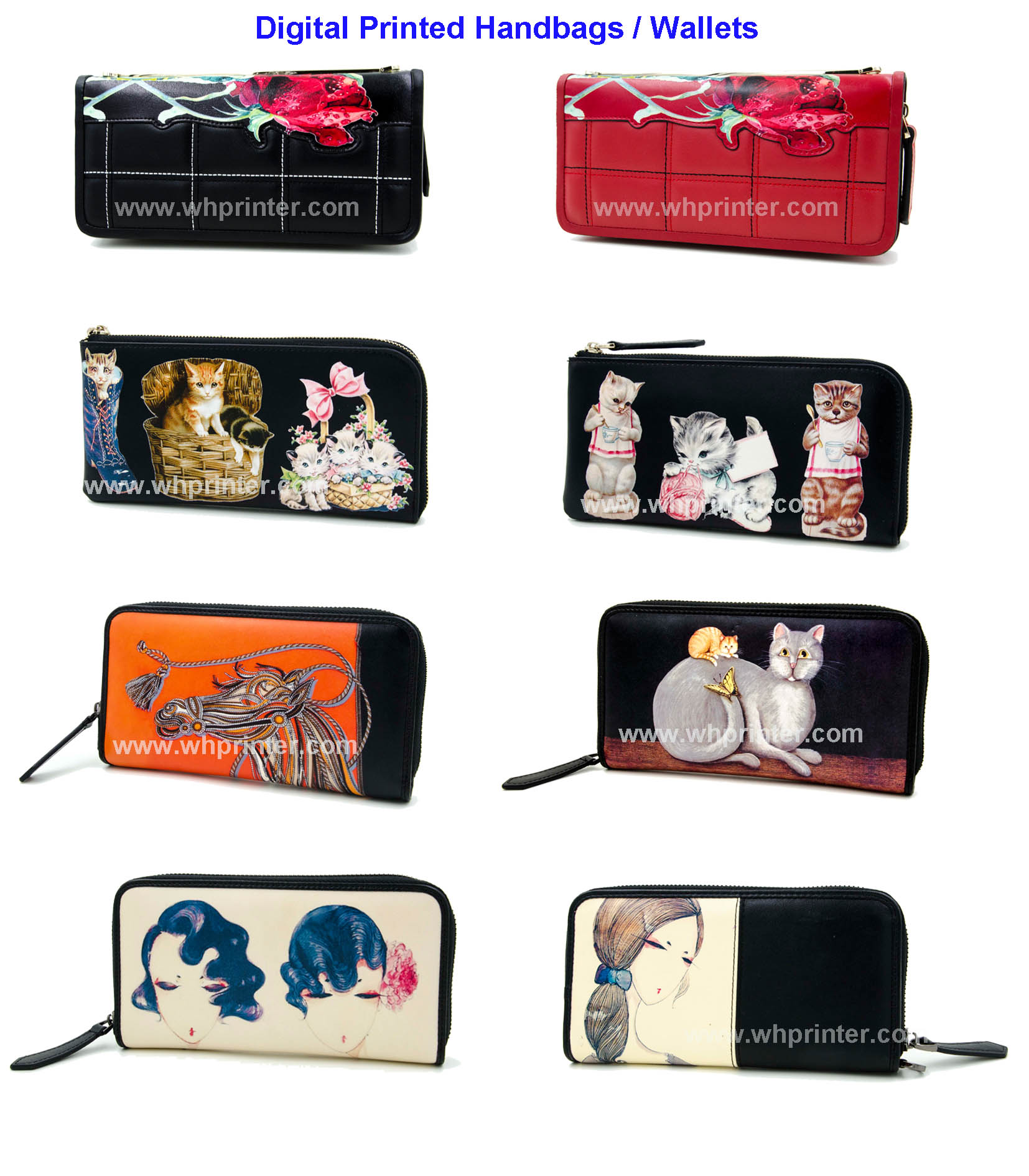 printed handbags