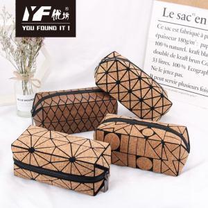 Geometric design cork fashion hand bag