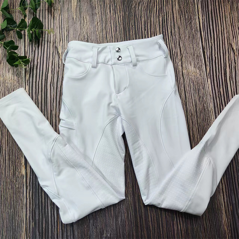 white botton equestrian breeches