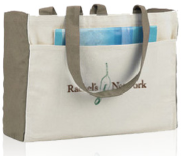 Heavyweight Sturdy Large Boat Monogrammed Canvas Tote Bag, Zippered Boat Tote Canvas Reusable Grocery Shopping Tote Bag, Monogra