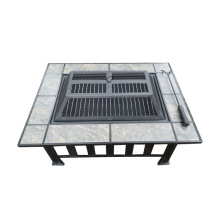 DIY Garden Fire Pit Table with BBQ Grill for Outdoor BBQs and Braziers