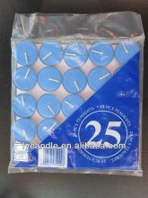 blue tealight candles