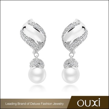 OUXI 2015 double sided stud 8mm pearl earring