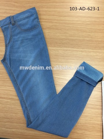 indigo chino knit men jeans elastic denim fabric