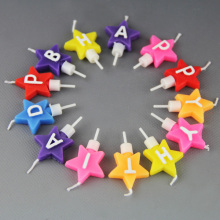 beautiful star shaped letter candles for birthday