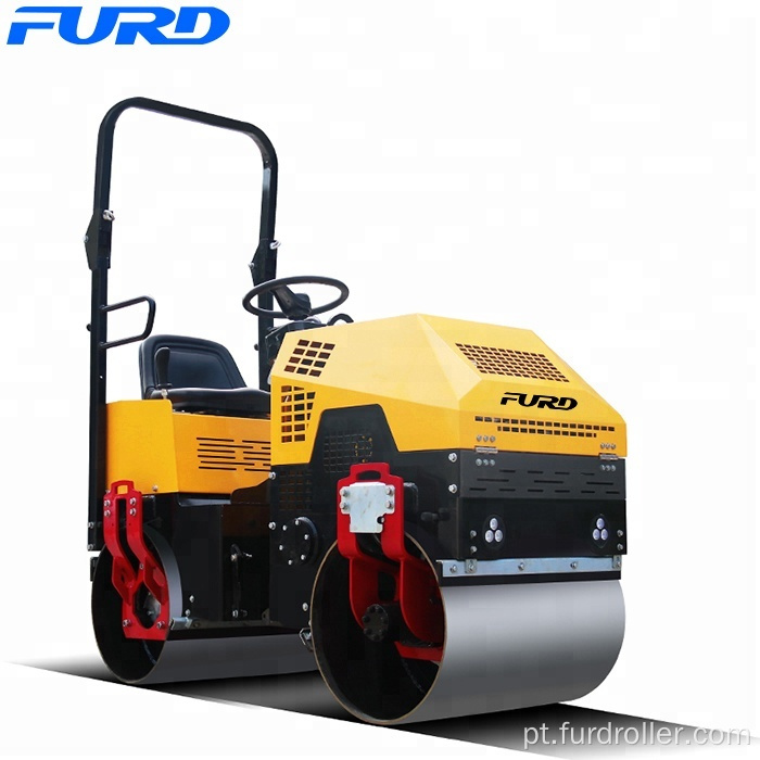 Passeio FURL FYL-880 no rolo compactador vibratório único de tambor duplo de 1 tonelada