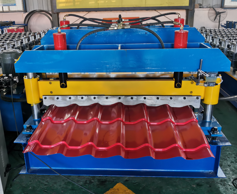 Glazed Roof Tile Roll Forming Machine Step Tile Roofing Sheet Forming Machinery