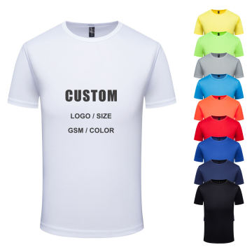 Custom 100 Polyester Sublimation T-Shirts Manufacturer - Plain White Running Tee Shirts for Men