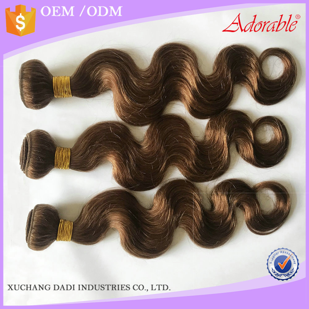 double weft no tangle soft and smooth raw virgin  sew in hair extension body wave mink brazilian human hair color 30