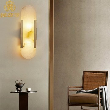 Jewellerytop Alabaster Stone Wall Sconce Light