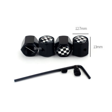 Auto Universal Black Anti-Theft Valve Cap