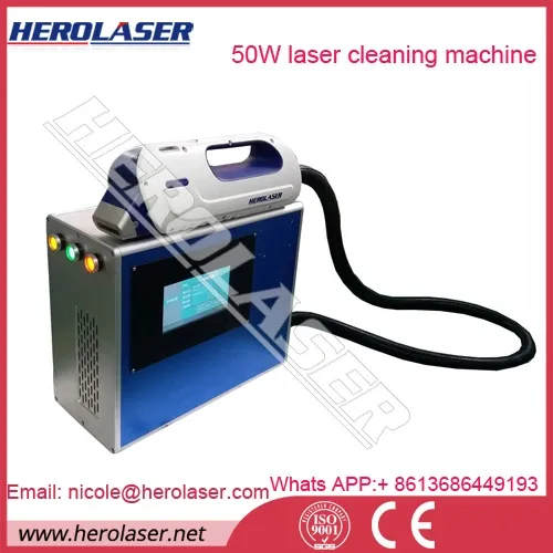 50W Sistem Pembersihan Laser Pulsed Laser Derusting Mesin