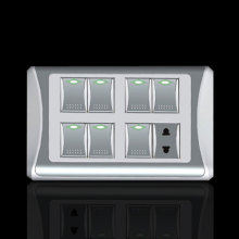 seven gang switch with one gang socket