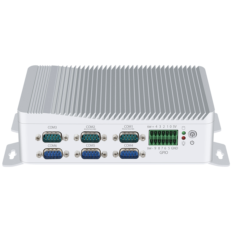 2 LAN 6 COM Fanless Mini Industrial PC