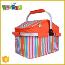 Factory good quality folding picnic basket, picnic cooler bag, cooler basket