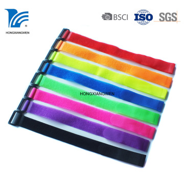 Nylon Reusable Printed Hook And Loop Cable Tie