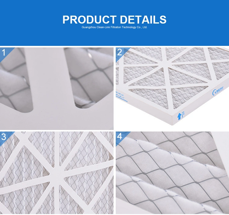Clean-Link New Stylish Paper Filter Frame Pleats 24X24 HVAC New Air Conditional Filters