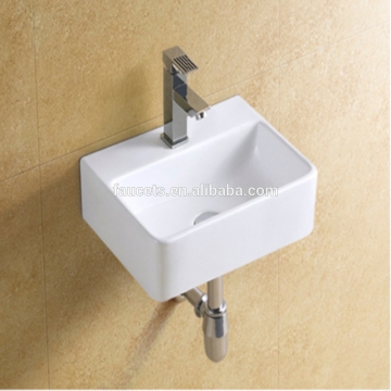 Ceramic Semi Pedestal Sink With Single Faucet Hole