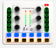 GPUB M8 Pro Microphone Mixer: Professional USB Wireless Audio for Live Broadcast and Gaming