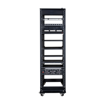 Sheet metal server cabinet with wheels