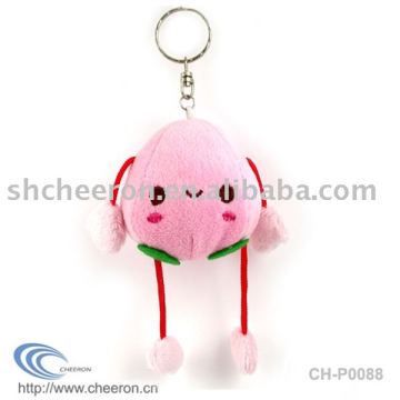 Stuffed peach,plush fruit toy,key ring