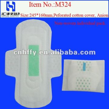 Anion high absorb ultrathin sanitary pads for lady , Women's sanitary towels , manufacturer of sanitary pads in China