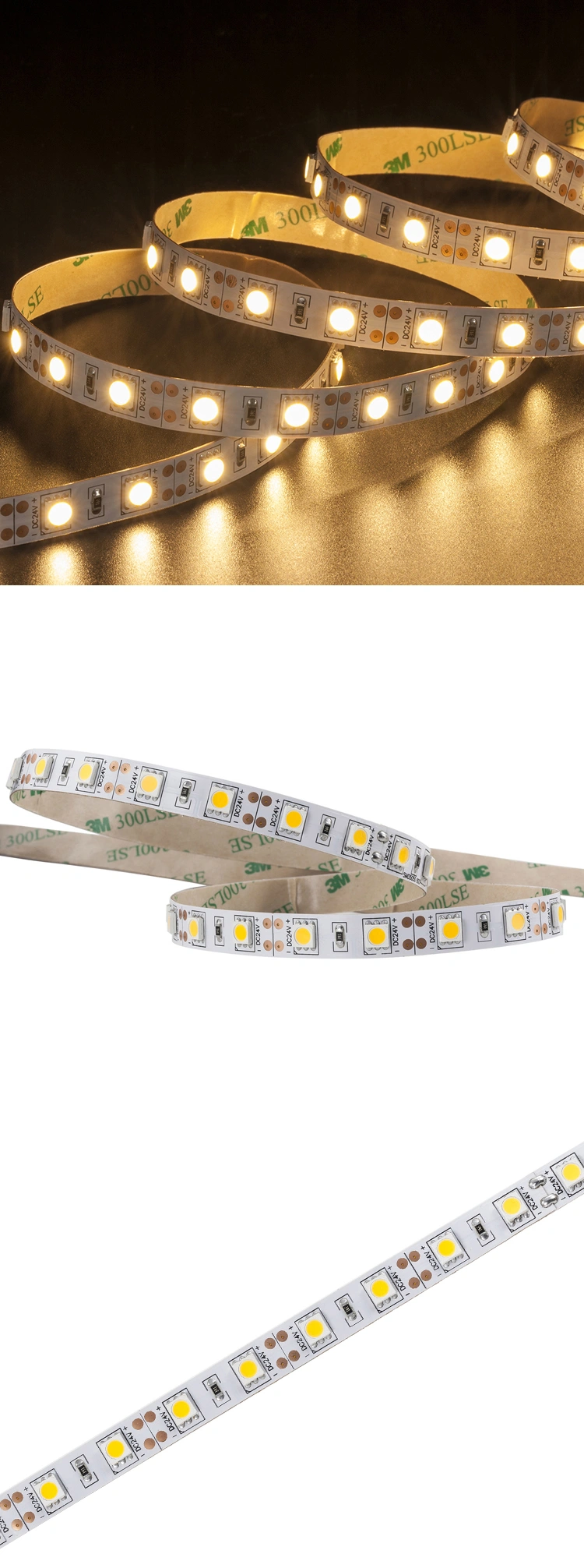 24V Flexible 14W/M SMD 5050 LED Strip for Hotel