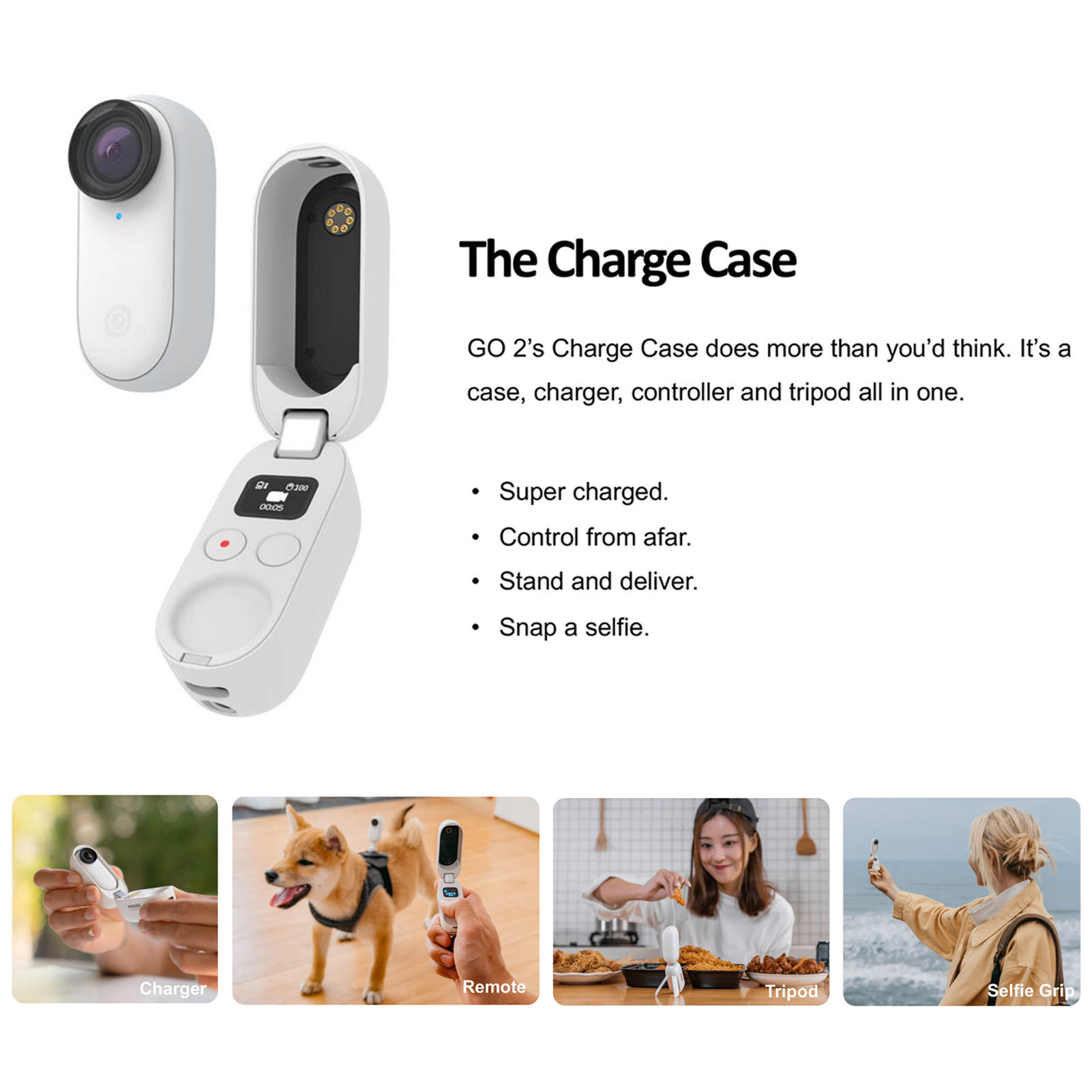 Sports Camera IPX8 4M Waterproof FlowState Stabilization Action Sport Camera Insta360 Go 2 Tiny Mighty Action Camera