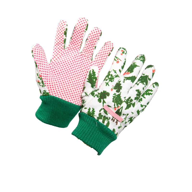 Polka Dots Glove Canvas Glove Garden Work Glove