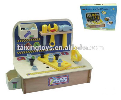 New Deluxe Wooden Workshop Too Table Sets Kids DIY Educational Toys