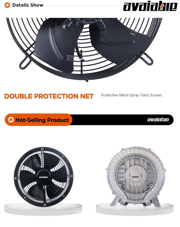 AC 10inch Factory Direct industrial Netted External Rotor Fan