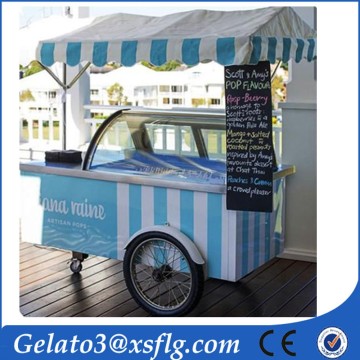 ice cream display cart/italian ice cream cart