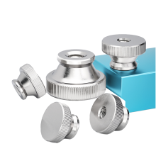 SUS304 Stainless Steel Knurled Nut with Hand Grip Knobs for Blind Holes - Water Treatment Applications