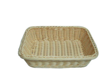 Food Safe Polyrattan Bread Basket , Supermarket Displaying  Baskets