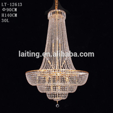 Hotel lobby lighting, silver crystal hotel project lighting