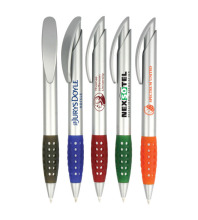 Oblique clip silver sprayed pen