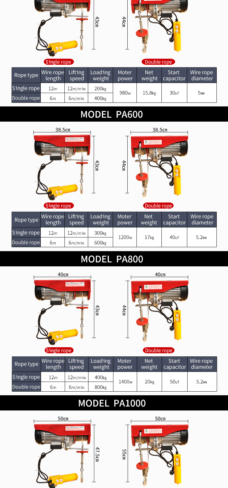 mini electric hoist