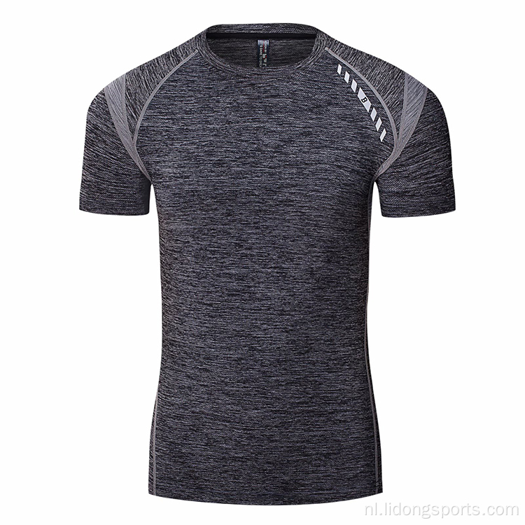 Fitness heren sportschool sport harddroogd shirt