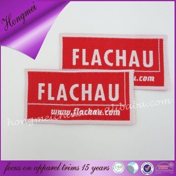 High density woven patches for clothing