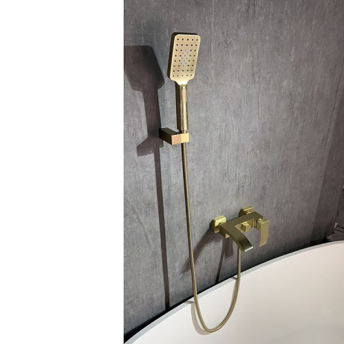 Bathtub Pull Out Faucet Constant temperature brushed gold matte black shower set Factory