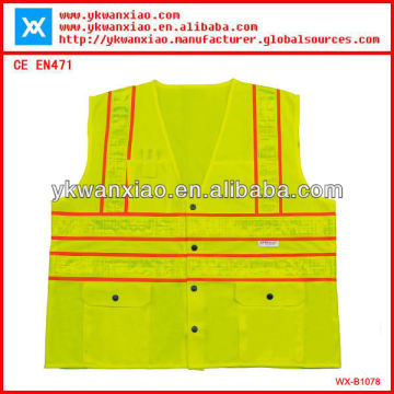 3M reflective vest with 3M tape ,3M safety vest width Button closure,3M vest with Pocket