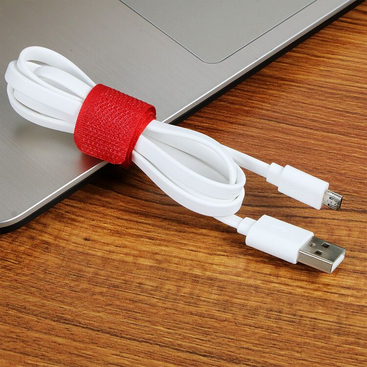 OEM ODM Manufacturer  Fast Speed USB 2.0 to Micro USB Flat  Phone Charging and Data Aux Cable White PVC for Cellphone Android