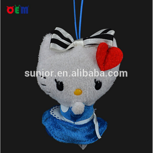 Plush Keychain phong cách khác nhau Kawaii mặc vải Hello Kitty Plush đồ chơi