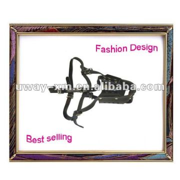 UW-PMZ-009 Adjustable black leather pet mask/dog mask