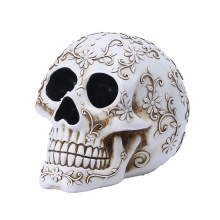 7-inch White Skull Statue: A Stylish Resin Sculpture, Perfect Halloween Gift and Decorative Pattern for Your Space