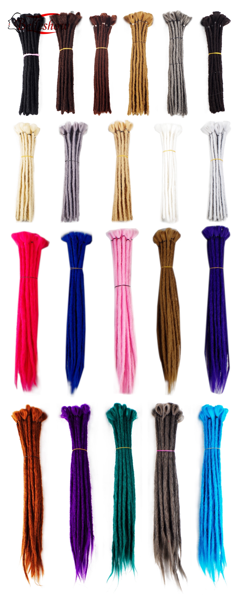 Hot sell 18inch soft dreadlocks braids synthetic hair extensions  crochet dreadlocks faux locs  wholesale