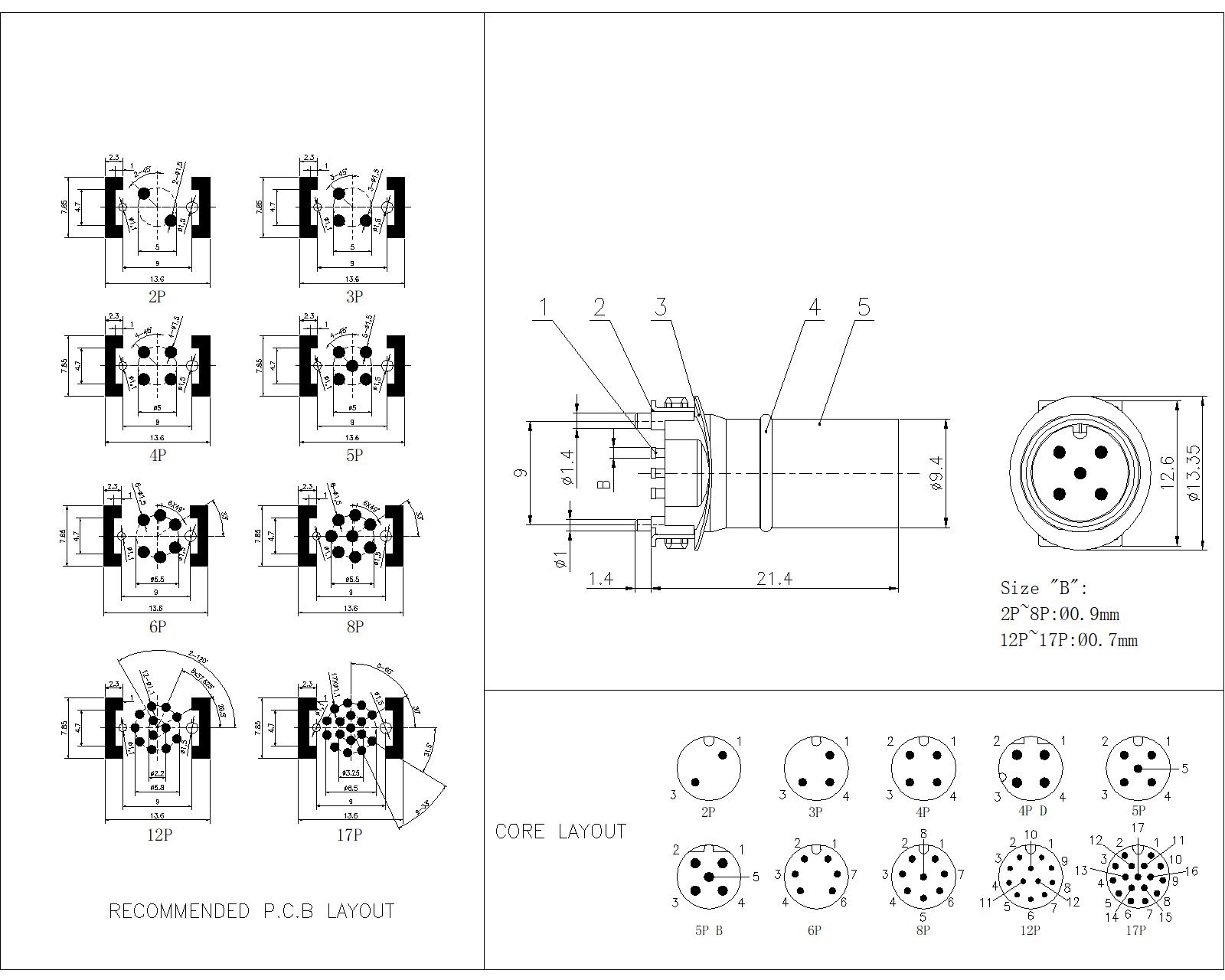 M12-A-X-M-188 M12 Male Lock Front A Code SMD M12-A-X-M-188 M12 Male Lock Front A Code SMD